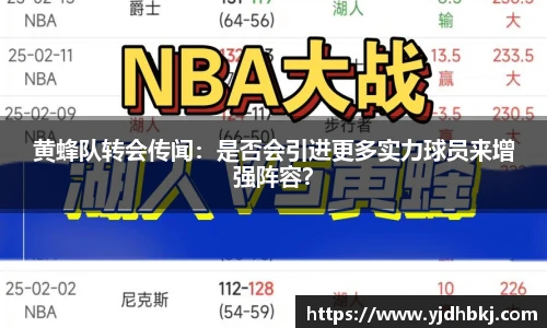 黄蜂队转会传闻：是否会引进更多实力球员来增强阵容？